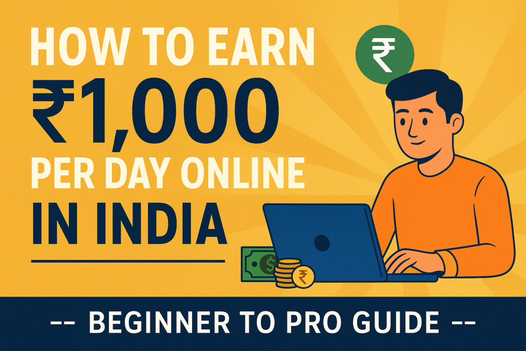 How to Earn ₹1,000 Per Day Online in India — Easy Methods